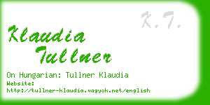 klaudia tullner business card